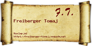 Freiberger Tomaj névjegykártya